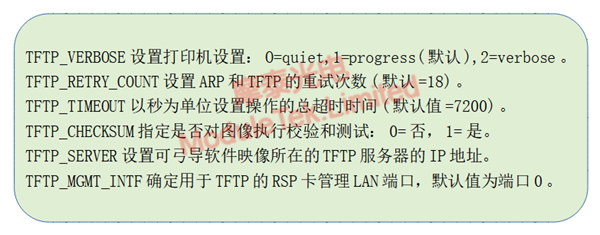 Configuring TFTP Optional Parameters