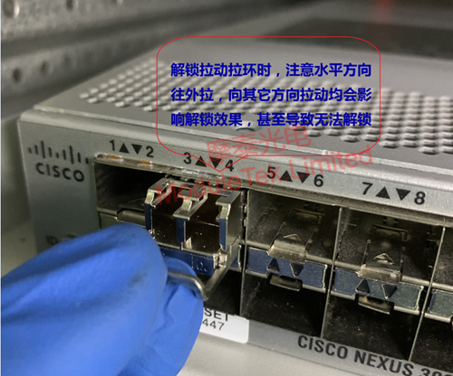 SFP optical module unlocking and unplugging