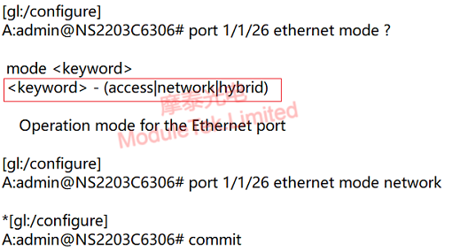 Configuring interface Ethernet mode