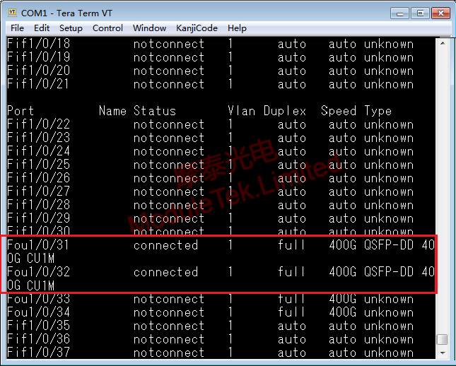  LINK results on Cisco C9500X-60L4D 